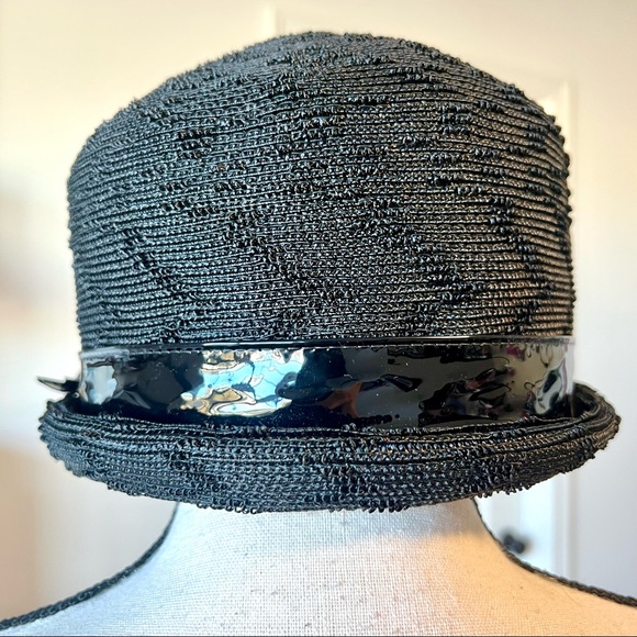 Vintage MARK III Black Bowler Hat With Bow Accent - Picture 13 of 15